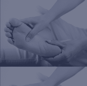 Morton's neuroma affecting a nerve between the toes of the foot